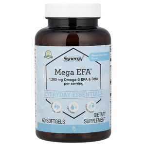 Vitacost, Synergy®, Mega EFA®, Natural Strawberry, 60 Softgels