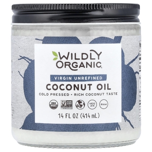 Wildly Organic, нерафинированное кокосовое масло первого отжима, 414 мл (14 жидк. унций)