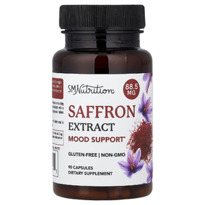 SMNutrition, экстракт шафрана, 88,5 мг, 90 капсул