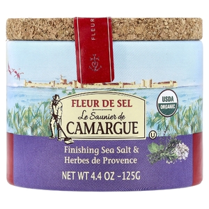 Le Saunier de Camargue, Fleur de Sel, морская соль и прованские травы, 125 г (4,4 унции)
