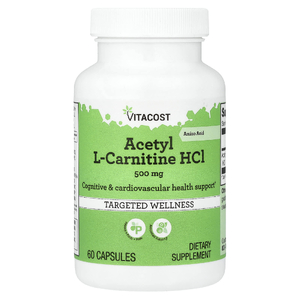 Vitacost, Acetyl L-Carnitine HCl, 500 mg, 60 Capsules