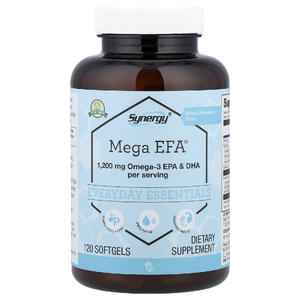 Vitacost, Synergy®, Mega EFA®, натуральный клубничный вкус, 120 капсул