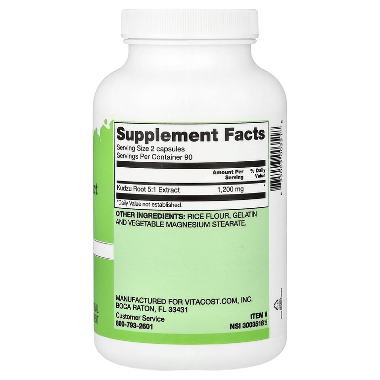Vitacost, Kudzu Root Extract, 180 Capsules (600 mg per Capsule)