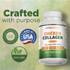Vitamatic, куриный коллаген, 180 капсул
