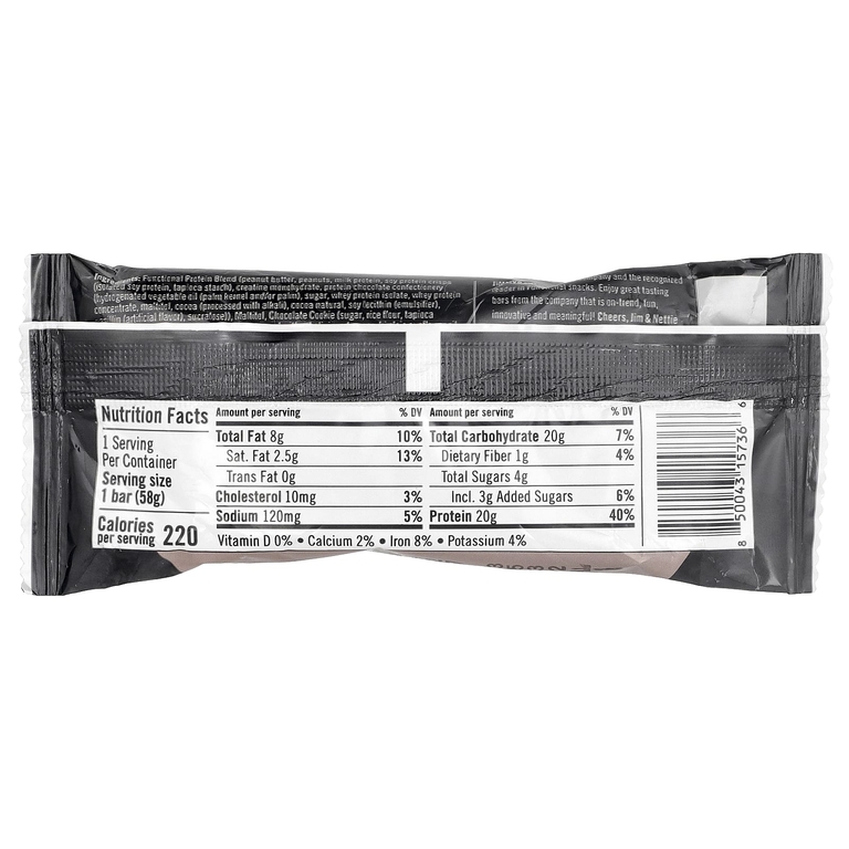 JiMMY!, Bars With Benefits™, протеиновый батончик с креатином, брауни с двойной помадкой, 12 батончиков по 58 г (2,05 унции)