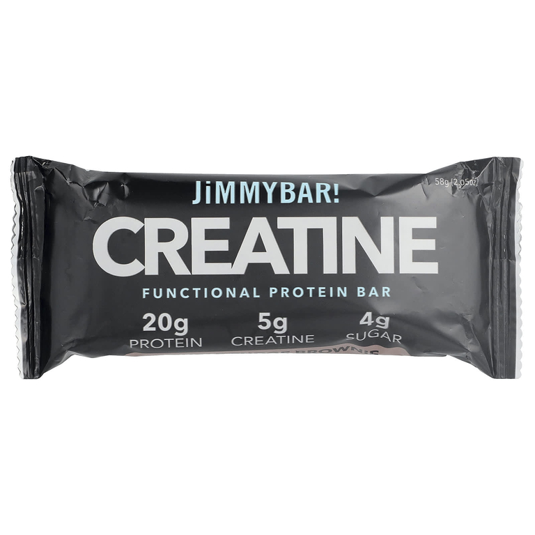 JiMMY!, Bars With Benefits™, протеиновый батончик с креатином, брауни с двойной помадкой, 12 батончиков по 58 г (2,05 унции)