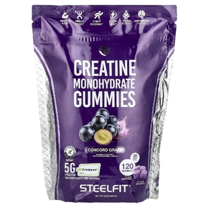 SteelFit, жевательный моногидрат креатина, со вкусом винограда, 120 жевательных таблеток