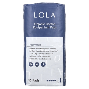 Lola, прокладки из органического хлопка для послеродового периода, 16 шт.