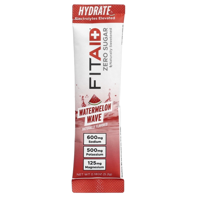 FITAID, Hydrate, арбузная волна, 14 стиков, 5,2 г (0,18 унции)