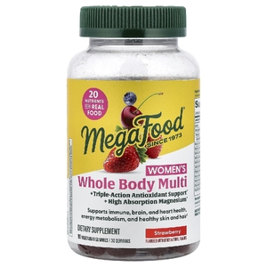 MegaFood, мультивитамины для всего тела для женщин, со вкусом клубники, 90 вегетарианских жевательных таблеток