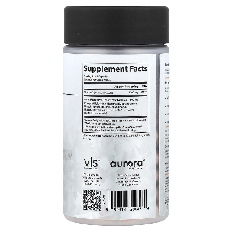 Aurora Nutrascience, витамин C, 60 капсул