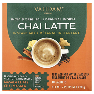 VAHDAM India, растворимая смесь, чай латте, 10 пакетиков, 220 г