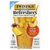 Twinings, Refreshers, растворимый напиток на основе травяного чая, персик и манго, без кофеина, 5 пакетиков по 16 г (0,56 унции)
