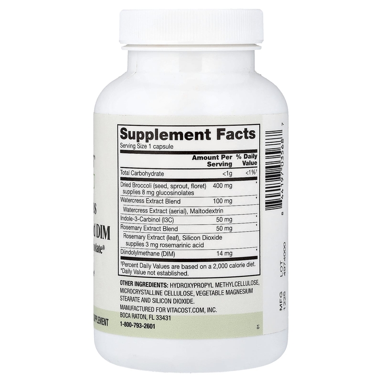 Vitacost, Everyday, комплекс с экстрактами крестоцветных овощей и DIM, 60 капсул