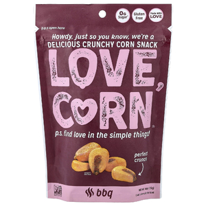 Love Corn, вкусная хрустящая кукуруза, барбекю, 115 г (4 унции)