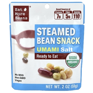 Eat More Beans, снек из бобовых, с солью умами, 58 г (2 унции)