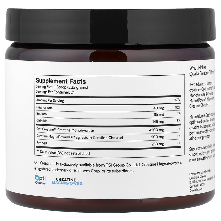 Qualia, Creatine+™, улучшенный комплекс с креатином, 110 г (3,9 унции)