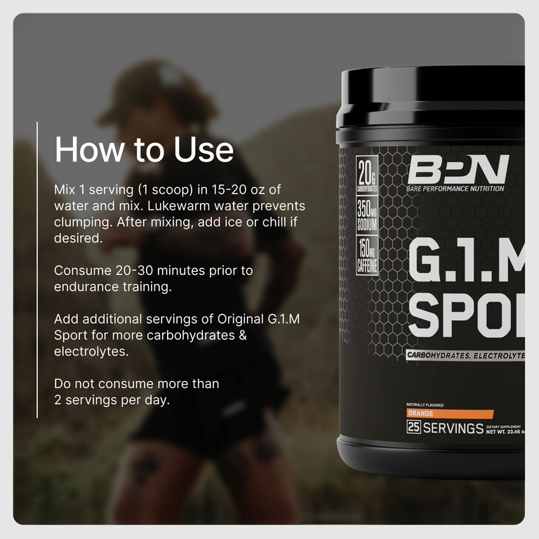 BPN, G.1.M Sport+, с апельсиновым вкусом, 665 г (1 фунт 7,4 унции)