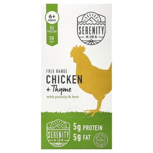 Serenity Kids, Фермерская курица с чабрецом, пастернаком и свеклой, для детей от 6 месяцев, 6 паучей по 99 г (3,5 унции)