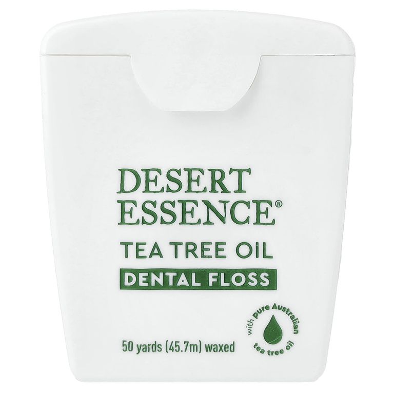 Desert Essence, зубная нить, вощеная, с маслом чайного дерева, 6 шт., 45,7 м (50 ярдов)