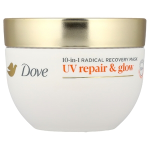 Dove, UV-Repair & Glow, маска для волос «10 в 1» для восстановления волос, 260 г (9,2 унции)