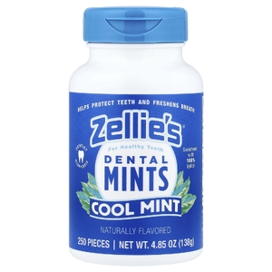 Zellie's, Dental Mints, прохладная мята, 250 шт.