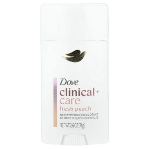 Dove, Clinical + Care, дезодорант-антиперспирант, свежий персик, 74 г (2,6 унции)