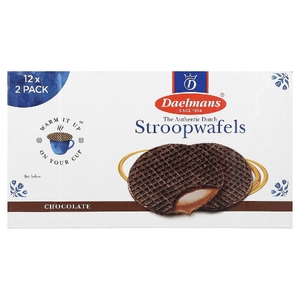 Daelmans, Шоколадные вафли, с шоколадным вкусом, 12-2 пакетика по 72,5 г (2,56 унции)