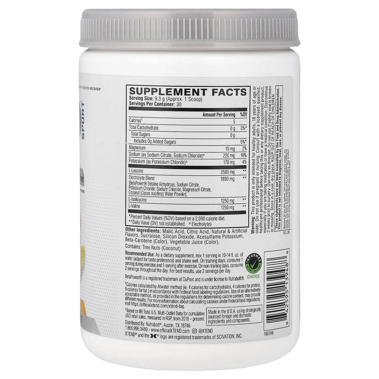 XTEND, Sport® Recovery, со вкусом манго, 279 г (9,8 унции)