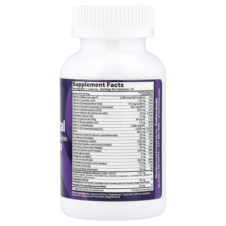 ProCare Health, Prenatal, бариатрические мультивитамины, 60 капсул