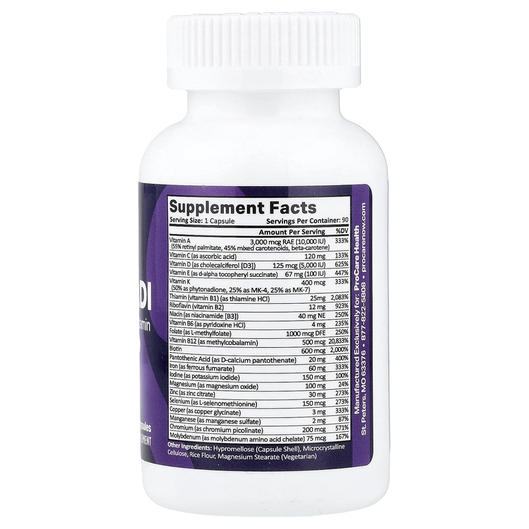 ProCare Health, DS/SADI Bariatric Multivitamin, мультивитамины, 90 капсул (Товар снят с продажи) 