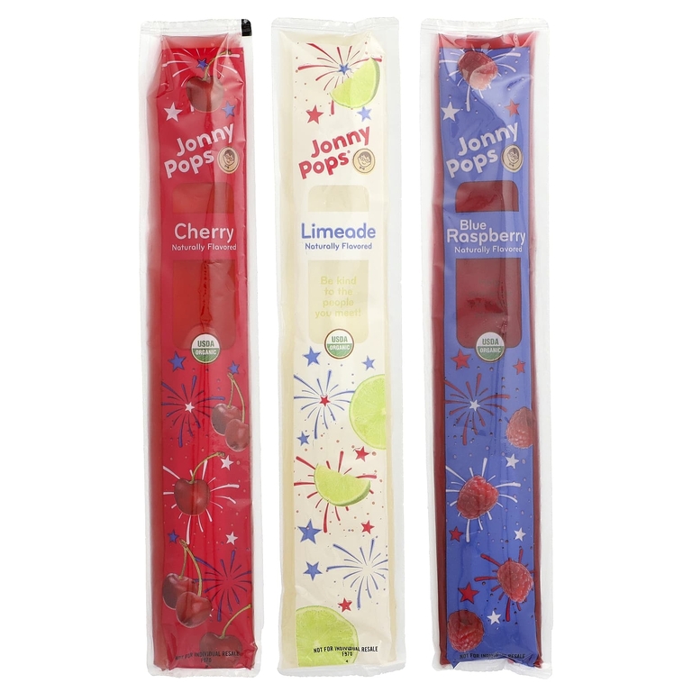 JonnyPops, леденцы для замораживания, лаймад, вишня и голубая малина, 20 леденцов по 41 мл (1,4 жидк. унции)