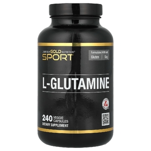 California Gold Nutrition, SPORT, AjiPure®, L-глютамин, 240 растительных капсул (500 мг в 1 капсуле)