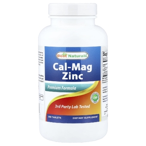 Best Naturals, Cal-Mag, цинк, 180 таблеток