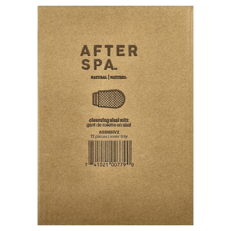 AfterSpa, очищающие варежки из сизаля, 12 шт.