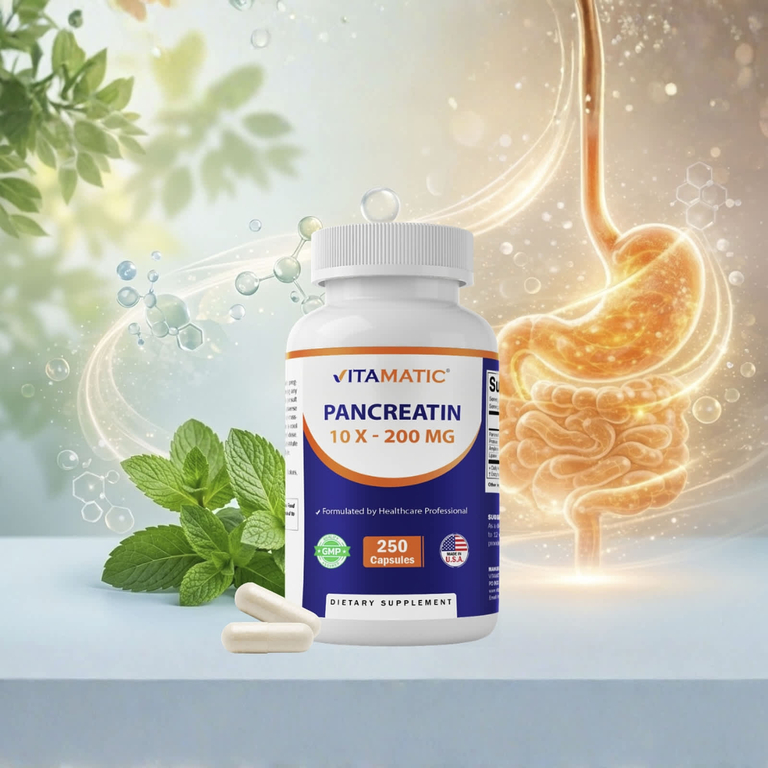 Vitamatic, панкреатин, 250 капсул