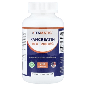Vitamatic, панкреатин, 250 капсул