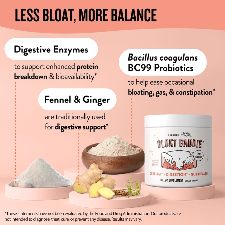 Legendairy Milk, Bloat Baddie™, 60 веганских капсул