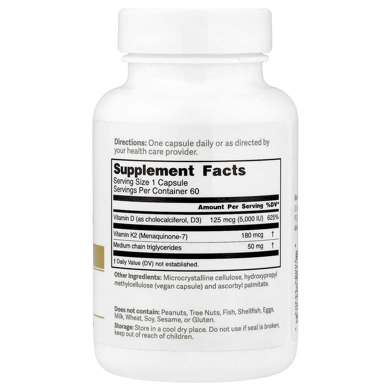 Dr. Murray's, витамины D3 и K2, 60 капсул