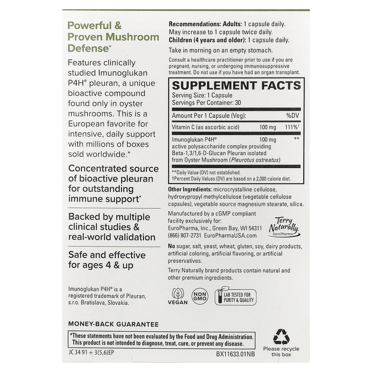 Terry Naturally, PleuraMax™, добавка для здоровья верхних дыхательных путей, 30 капсул