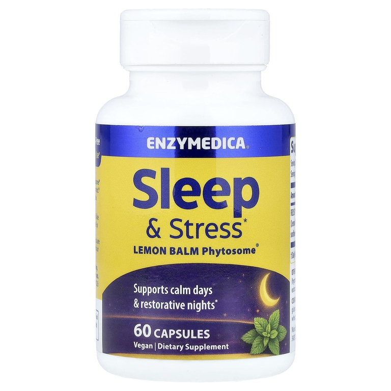 Enzymedica, Sleep & Stress, 60 капсул (200 мг в капсуле)