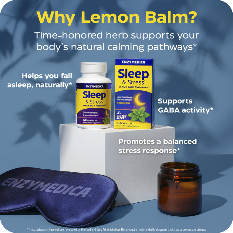 Enzymedica, Sleep & Stress, 60 капсул (200 мг в капсуле)