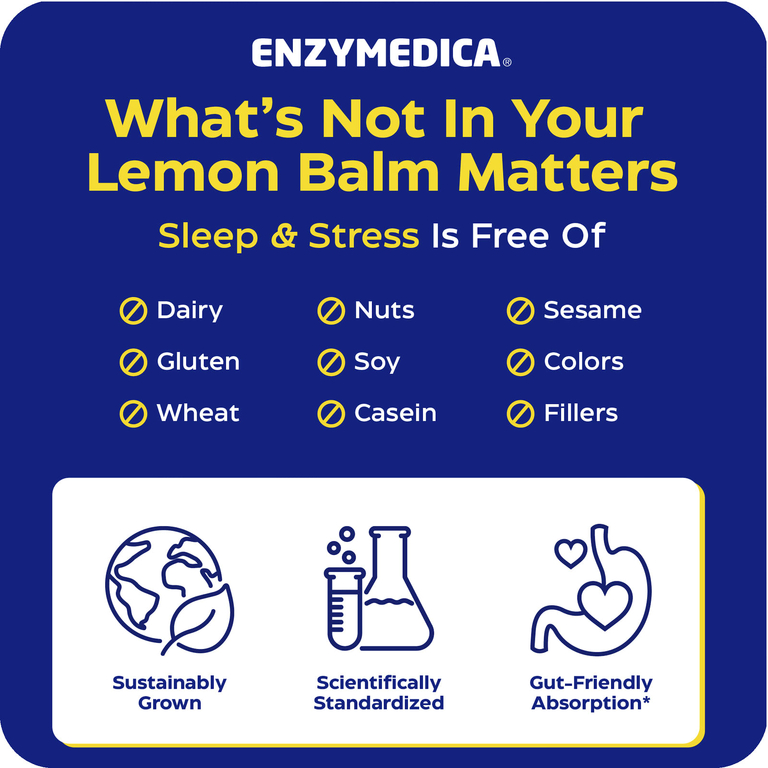 Enzymedica, Sleep & Stress, 60 капсул (200 мг в капсуле)