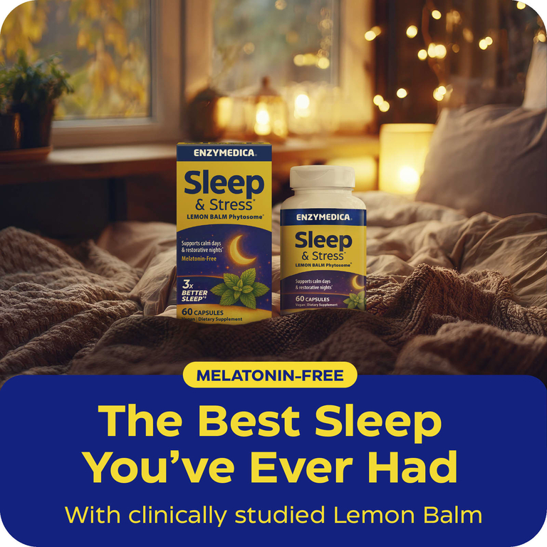Enzymedica, Sleep & Stress, 60 капсул (200 мг в капсуле)