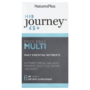 NaturesPlus, His Journey™ 45+, мультивитамины для приема один раз в день, 30 таблеток
