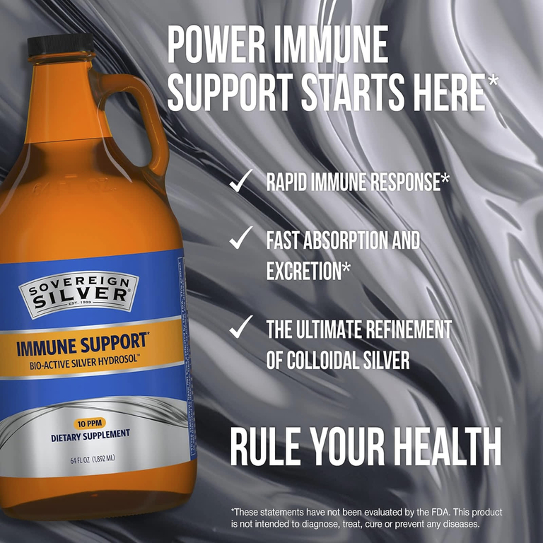 Sovereign Silver, Bio-Active Silver Hydrosol™, 64 част./млн, 1,892 мл (64 жидк. унций)