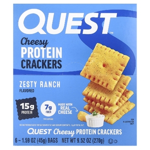 Quest Nutrition, протеиновые крекеры, пикантный вкус, 6 пакетиков по 45 г (1,59 унции)