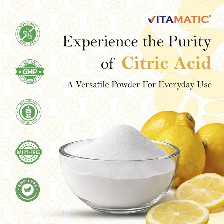 Vitamatic, цитрусовая кислота в порошке, 2,26 кг (80 унций)