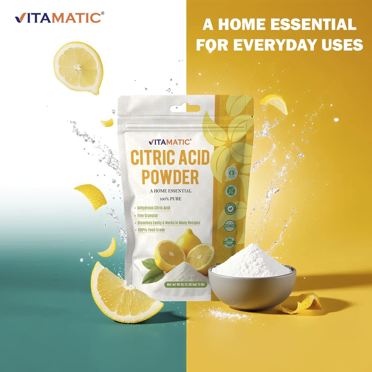 Vitamatic, цитрусовая кислота в порошке, 2,26 кг (80 унций)