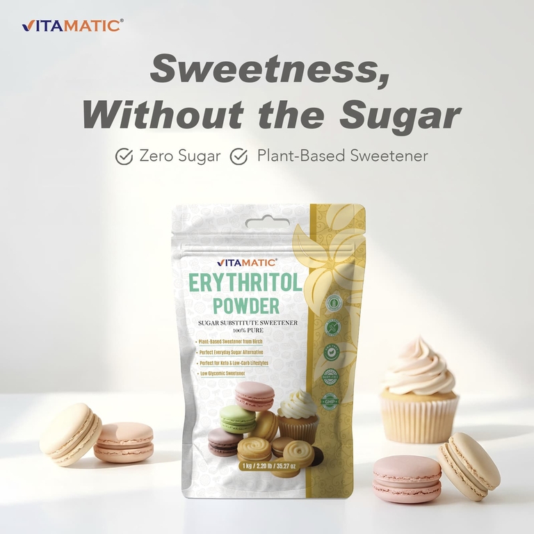 Vitamatic, эритритол в порошке, 1 кг (35,27 унции)